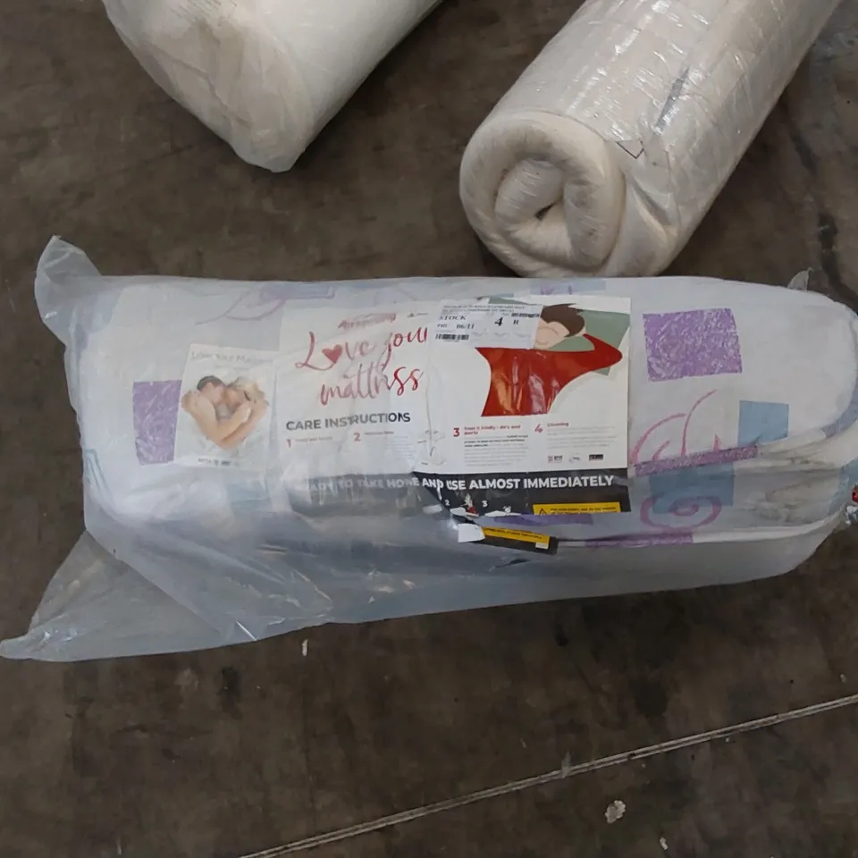 ROLLED AIRSPRUNG PURPLE STANDARD 3FT SINGLE SIZED MATTRESS