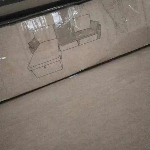 BOXED GRAY CORNER SOFA (3BOXES)