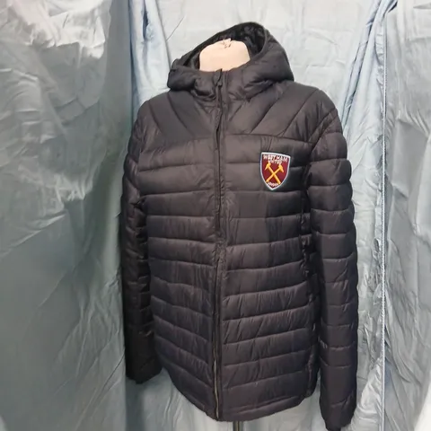WEST HAM UNITED OFFICIAL MERCHANDISE PUFFER JACKET – BLACK
