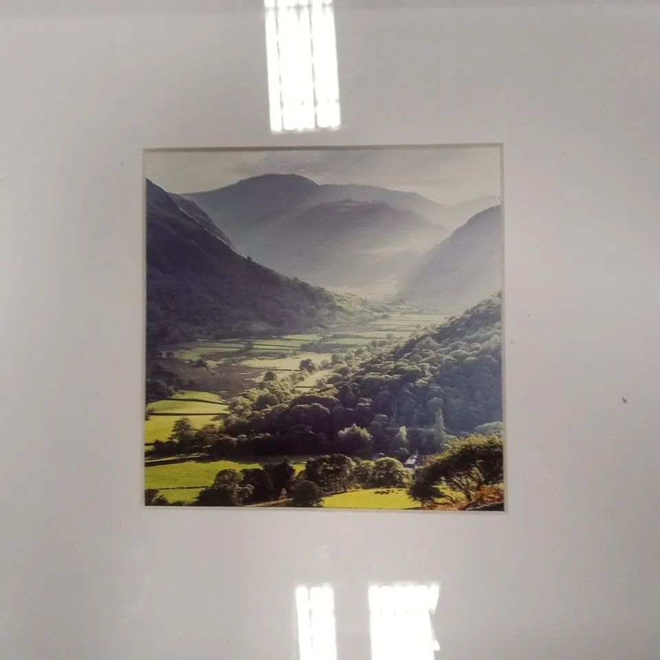 2 ASSORTED FRAMED PHOTOGRAPHS TO INCLUDE; THORNEYTHWIATE FARM, BORROWDALE, CUMBRIA AND BEACON HILL