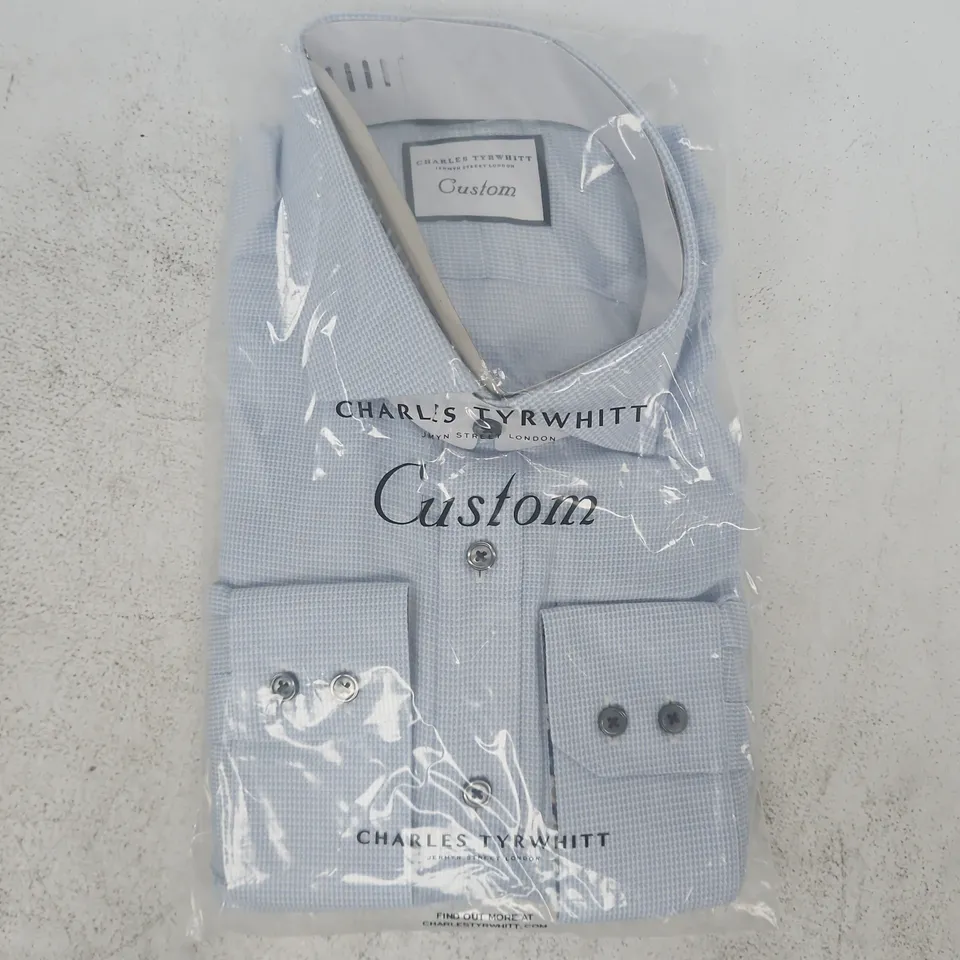 BAGGED CHARLES TYRWHITT CUSTOM SHIRT IN BLUE SIZE UNSPECIFIED