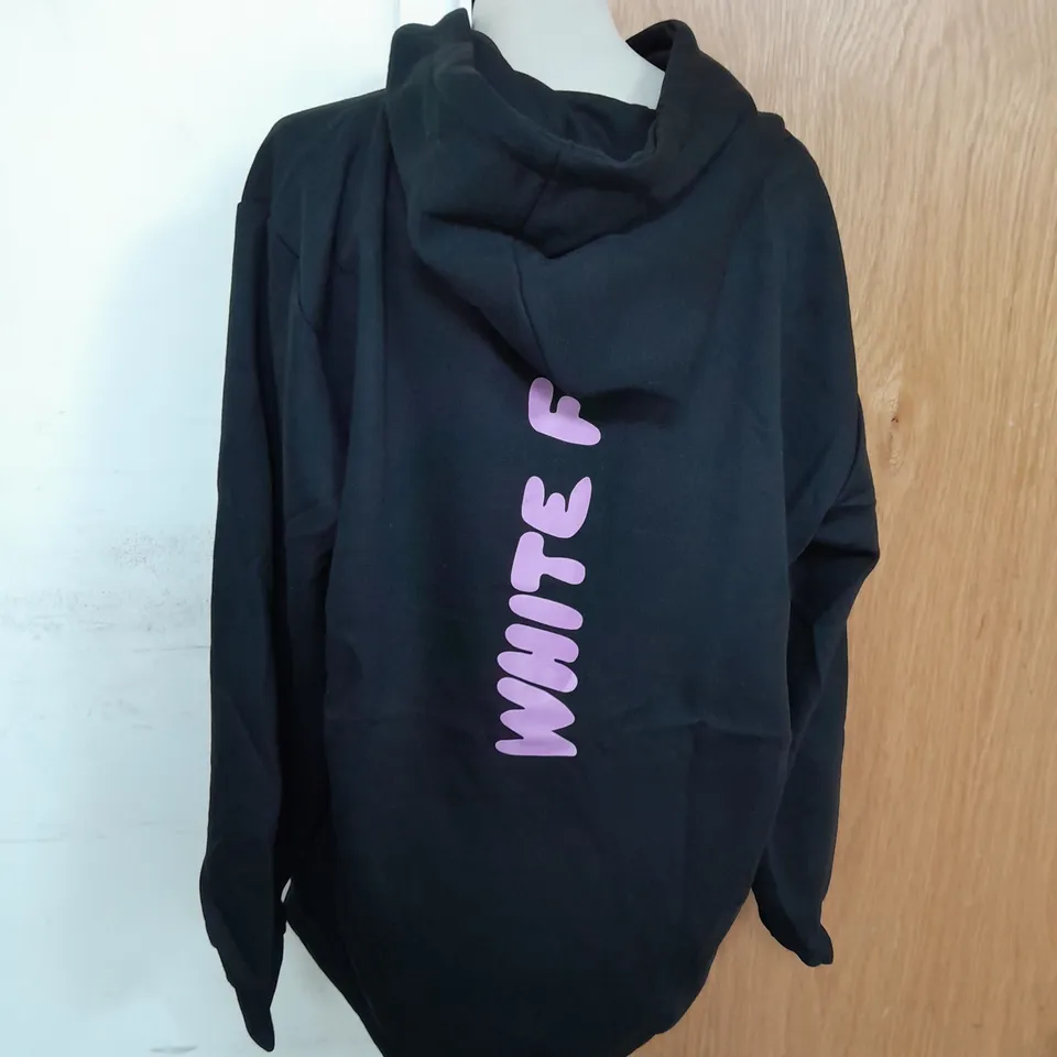 WHITE FOX JERSEY HOODIE IN BLACK AND PURPLE SIZE XL