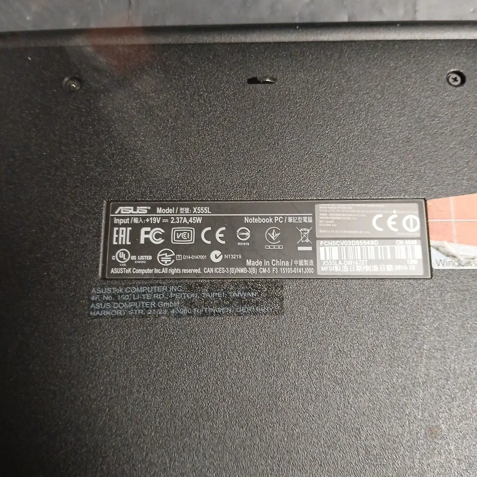 ASUS X555L NOTEBOOK PC