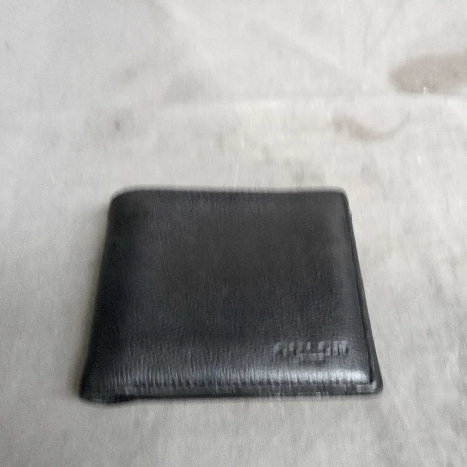 COACH BLACK LEATHER CARDHOLDER WALLET