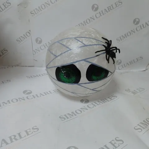 FESTIVE 20CM BO LIT MUMMY GLASS BALL HALLOWEEN DECORATION