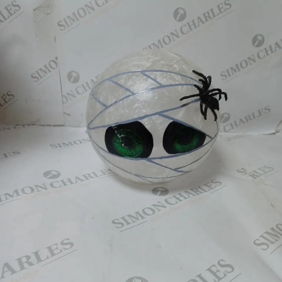 FESTIVE 20CM BO LIT MUMMY GLASS BALL HALLOWEEN DECORATION RRP £19.99