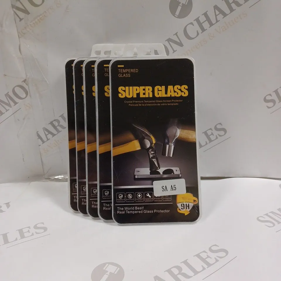 BOX OF 5 SUPER GLASS TEMPERED GLASS SCREEN PROTECTORS