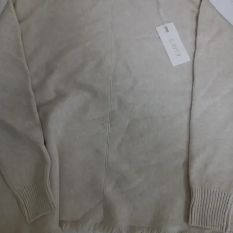 E.DIVA HEAVY WEIGHT JUMPER IN CREAM - SIZE UNSPECIFIED