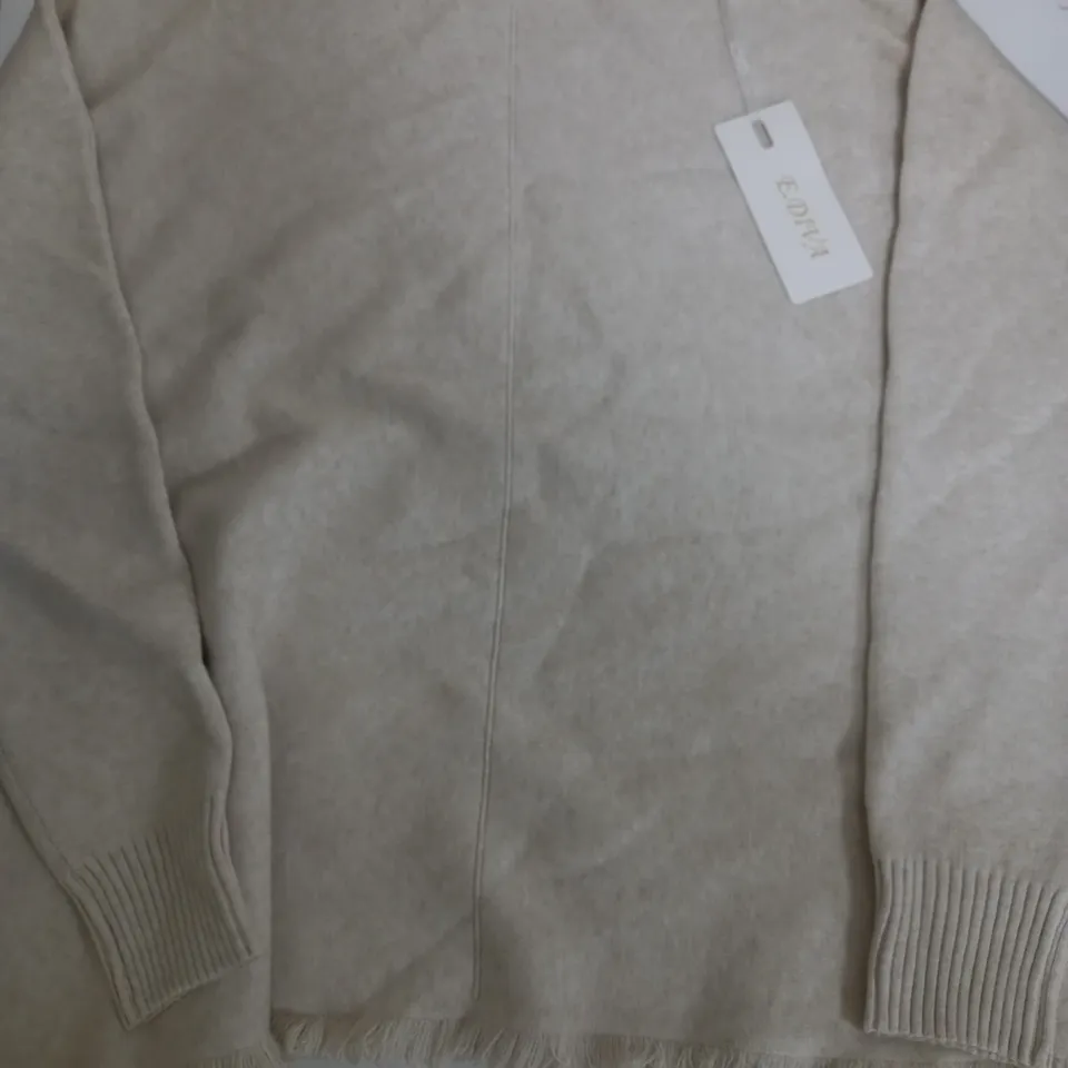 E.DIVA HEAVY WEIGHT JUMPER IN CREAM - SIZE UNSPECIFIED
