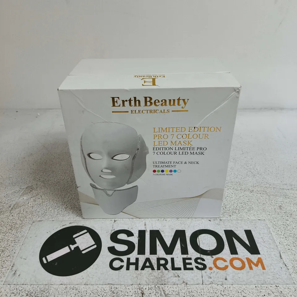 BOXED ERTH BEAUTY ELECTRICALS LIMITED EDITION PRO 7 COLOUR LED MASK