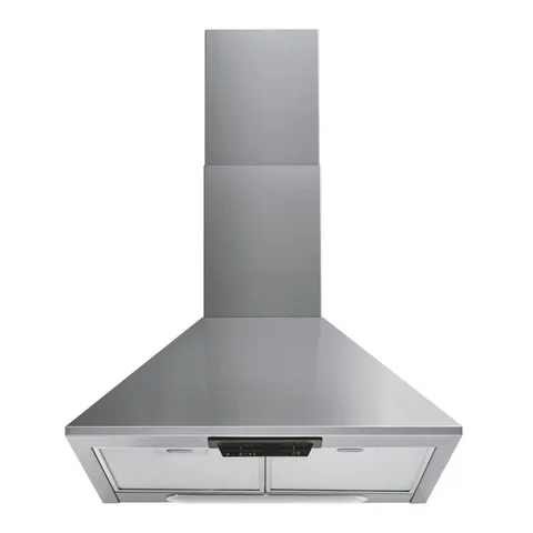 BOXED INDESIT 60CM CHIMNEY COOKER HOOD - SILVER