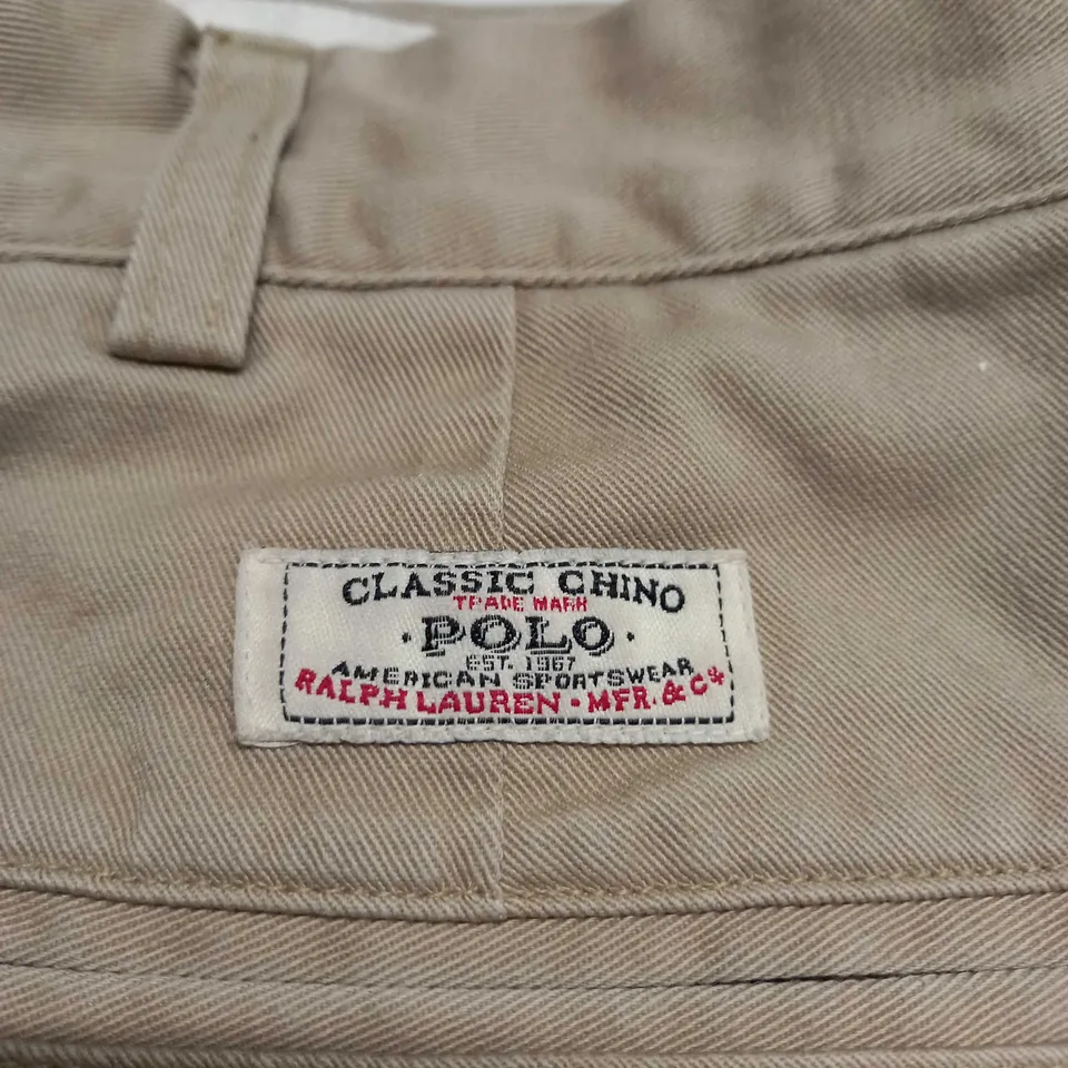 CLASSIC POLO RALPH LAUREN BIEGE CHINO TROUSERS SIZE UNSPECIFIED