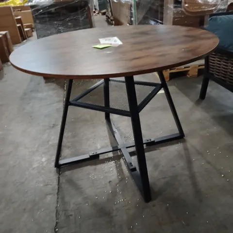 ROUND DINING TABLE – FARMHOUSE BROWN, 76CM H X 107CM W X 107CM D