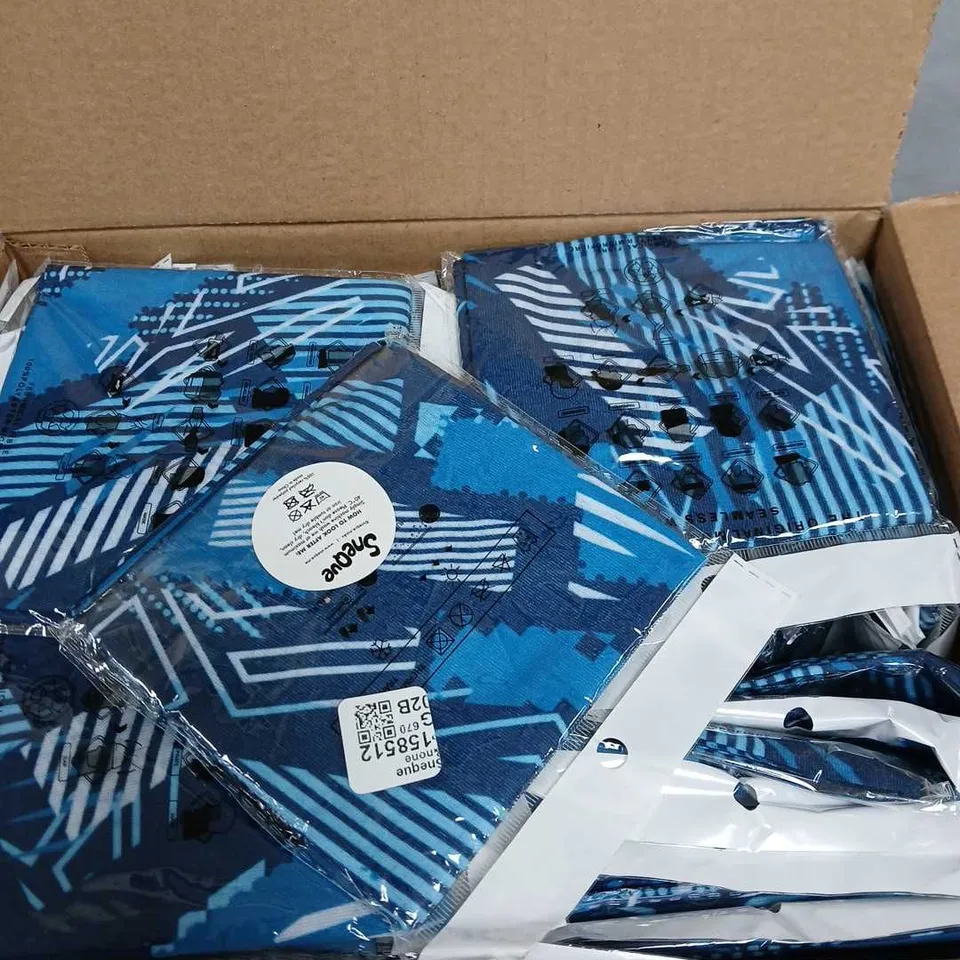 BOX OF APPROXIMATELY 90 THE ORIGINAL MULTIFUNCTIONAL SEAMLESS WEAR - BLUE