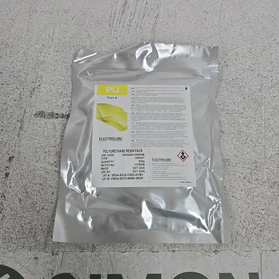 ELECTROLUBE UR5547RP500G GENERAL PURPOSE POLYURETHANE RESIN PACK (PART A & PART B) – 500G