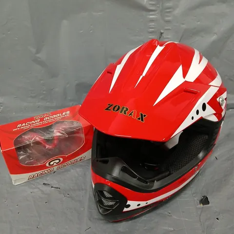 ZORAX MOTO HELMET & GOGGLES - Y-XL