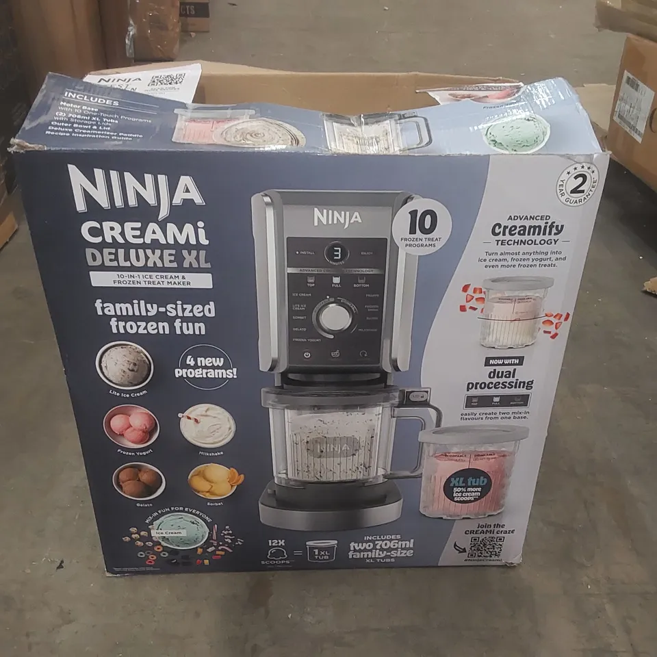 BOXED NINJA CREAMI DELUXE XL ICE CREAM MAKER