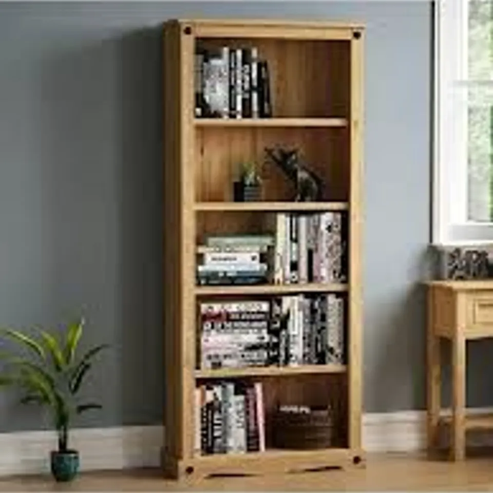 BOXED LASSIC VIDA DESIGN CORONA LARGE BOOKCASE - PINE (1 BOX)
