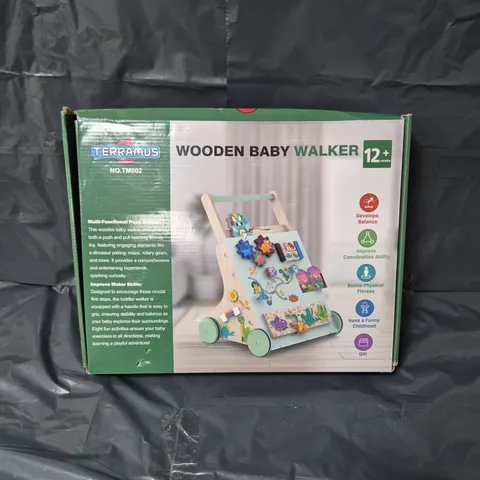 BOXED TERRAMUS WOODEN BABY WALKER