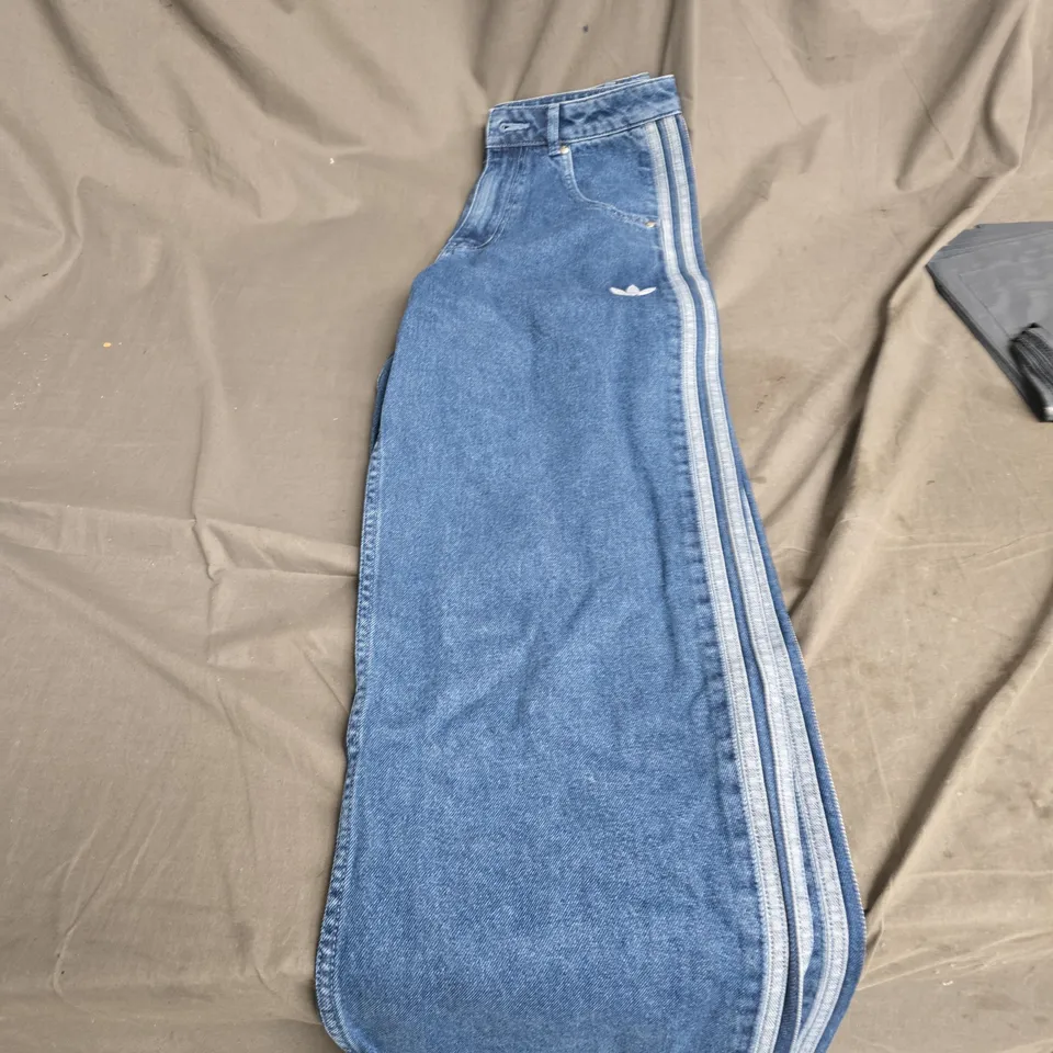 ADIDAS DENIM JEANS – MEN'S WITH SIDE STRIPES AND TREFOIL LOGO 30 WAIST