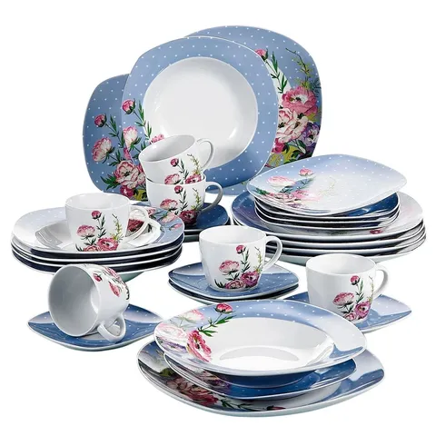 BOXED VANCASSO ADURAGBEMI 30 PIECE PORCELAIN CHINA DINNERWARE SET - SERVICE FOR 6