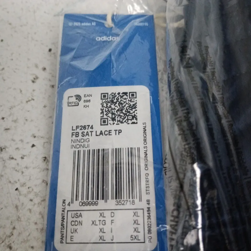 ADIDAS MEN'S TRACK PANTS – BLUE/BLACK WITH 3-STRIPES