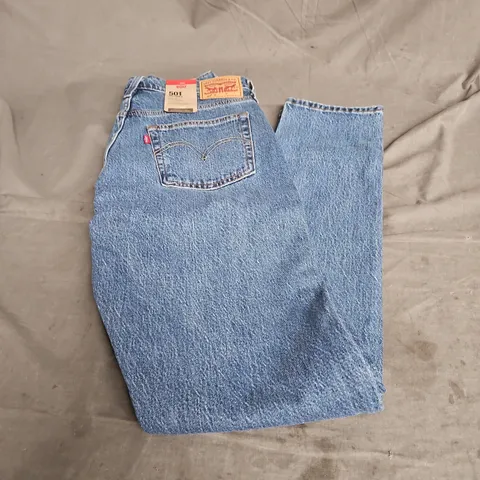 LEVI'S 501 SKINNY HIGH RISE JEANS IN BLUE DENIM SIZE 29X30