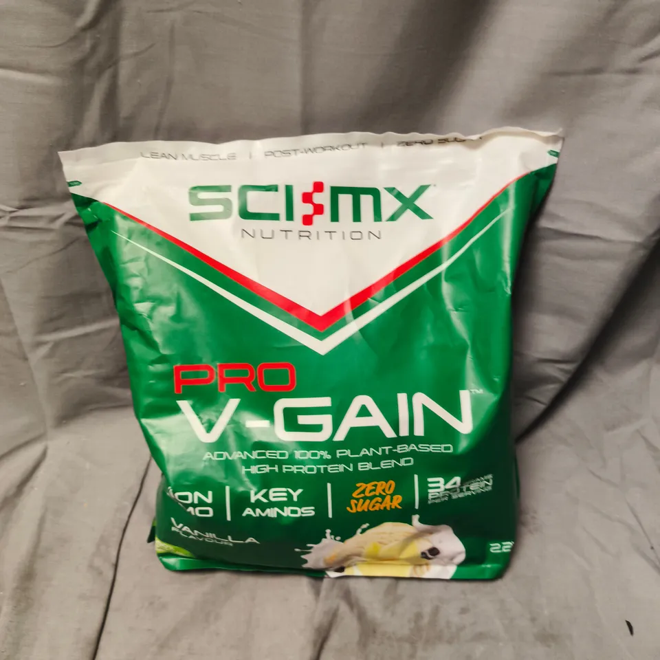 SCI-MX NUTRITION PRO V-GAIN PLANT-BASED PROTEIN POWDER IN VANILLA – 2.2KG