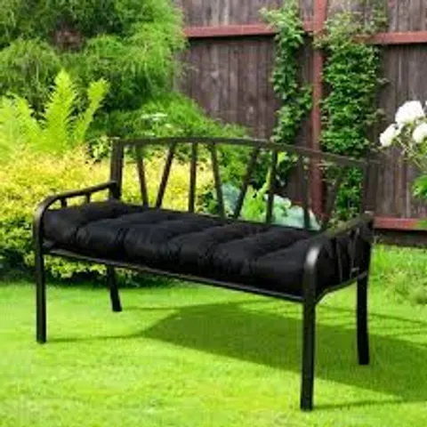 BOXED COSTWAY 2 SEATER BLACK BENCH CUSHION