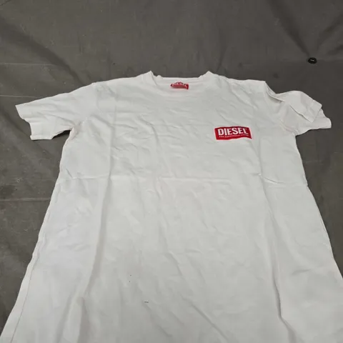 DIESEL WHIE CREW NECK TEE SIZE S