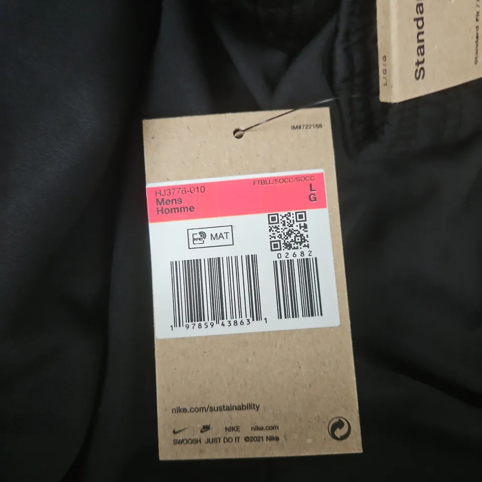 NIKE MEN'S JOGGING BOTTOMS – BLACK, SIZE LG (UK LARGE)