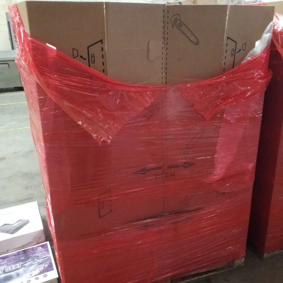 PALLET CONTAINING ASSORTED PRODUCTS INCLUDING ELECTRIC HEATED BLANKET, TOILET SEAT, AIR FRYER & TOWEL WARMER