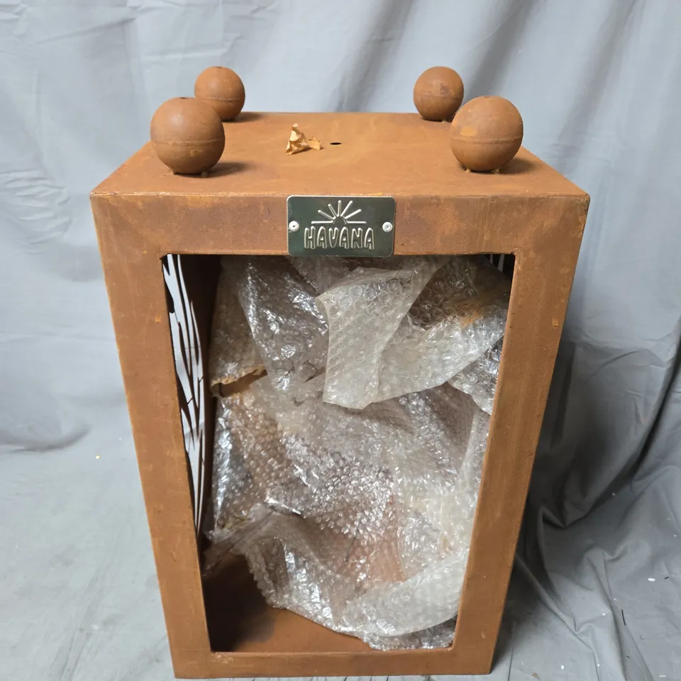 BOXED HAVANNA FUEGO FIREPIT & LOG STORE