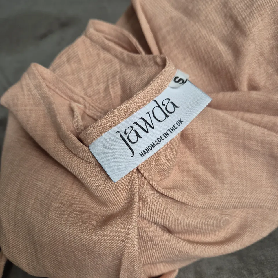JAWDA BLUSH PINK HANDMADE IN THE UK LONG-SLEEVE BLOUSE SIZE SMALL