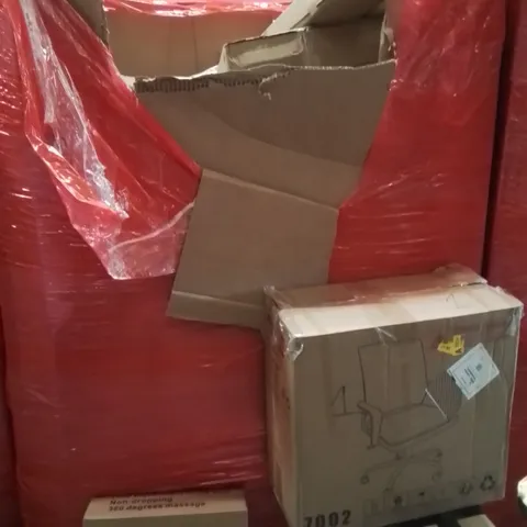 PALLET OF ASSORTED HOUSEHOLD GOODS AND PRODUCTS TO INCLUDE;HULA RING,OFFICE CHAIR,AIR COOLER 