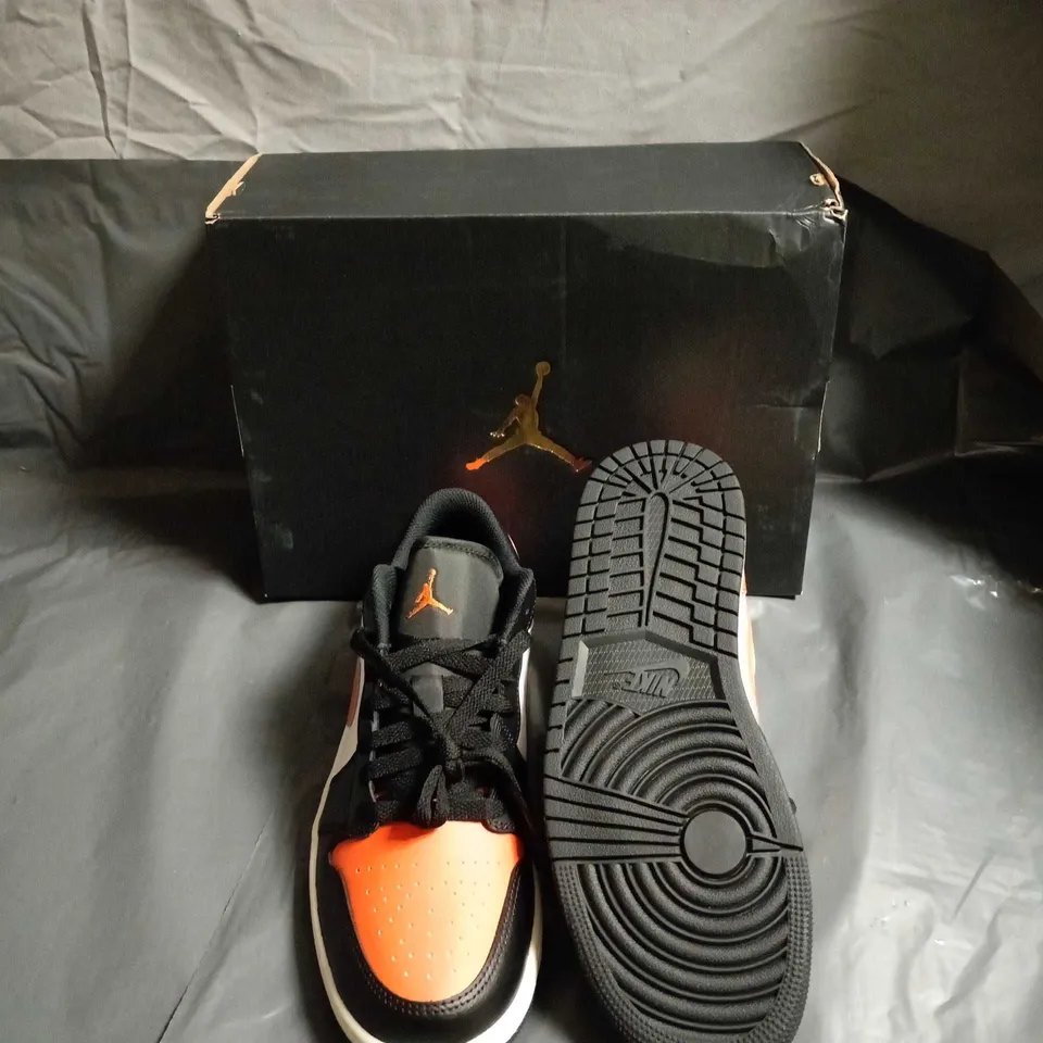 NIKE JORDAN SNEAKERS – ORANGE/BLACK/WHITE – BOXED - SIZE UK 8 
