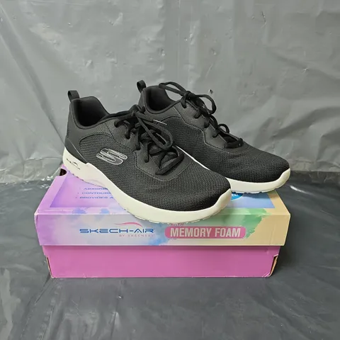 SKECHERS SKECH-AIR LACE UP TRAINERS - BLACK - SIZE 7