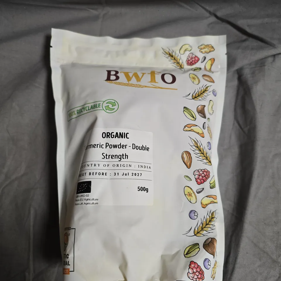 BWFO ORGANIC DOUBLE STRENGTH TURMERIC POWDER - 500G 