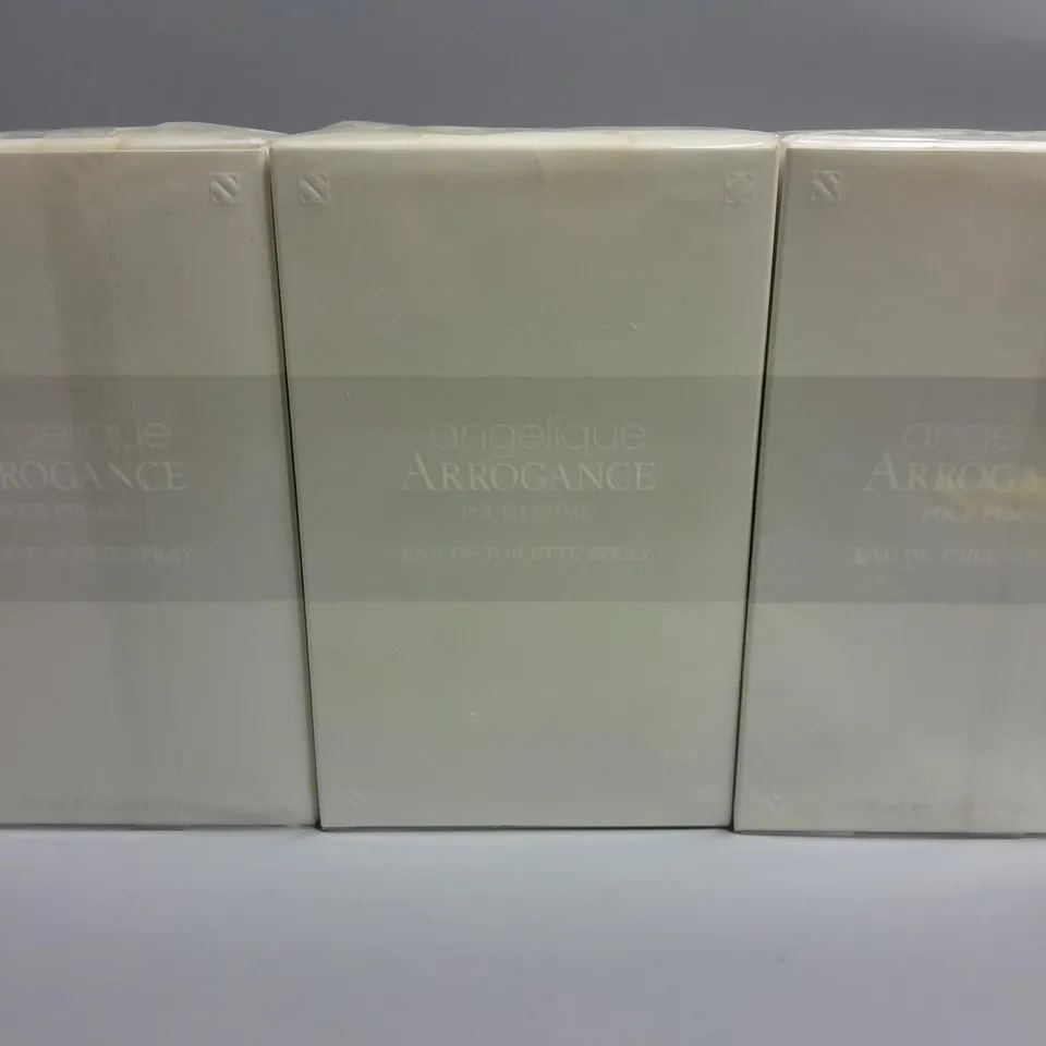 LOT OF 3 SEALED ANGELIQUE ARROGANCE POUR FEMME 75ML EAU DE TOILETTE SPRAY