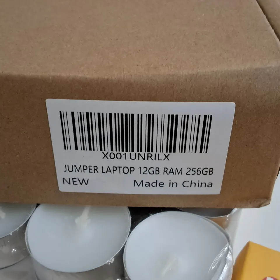 LARGE QUANTITY OF ASSORTED ITEMS TO INCLUDE JUMPER LAPTOP, ACOUSTIC PANELS AND TEALIGHTS