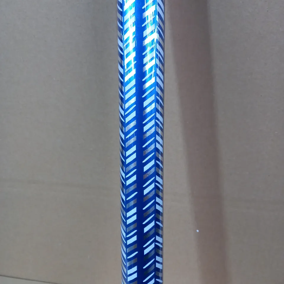 LOT OF 9 CHEVRON ROLL GIFT WRAP - BLUE/SILVER 