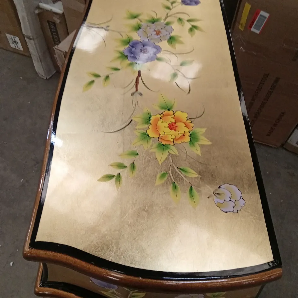 ETTA AVENUE APOLLONIA GOLD LEAF HAND PAINTED CHEST OF DRAWERS RRP £619.99