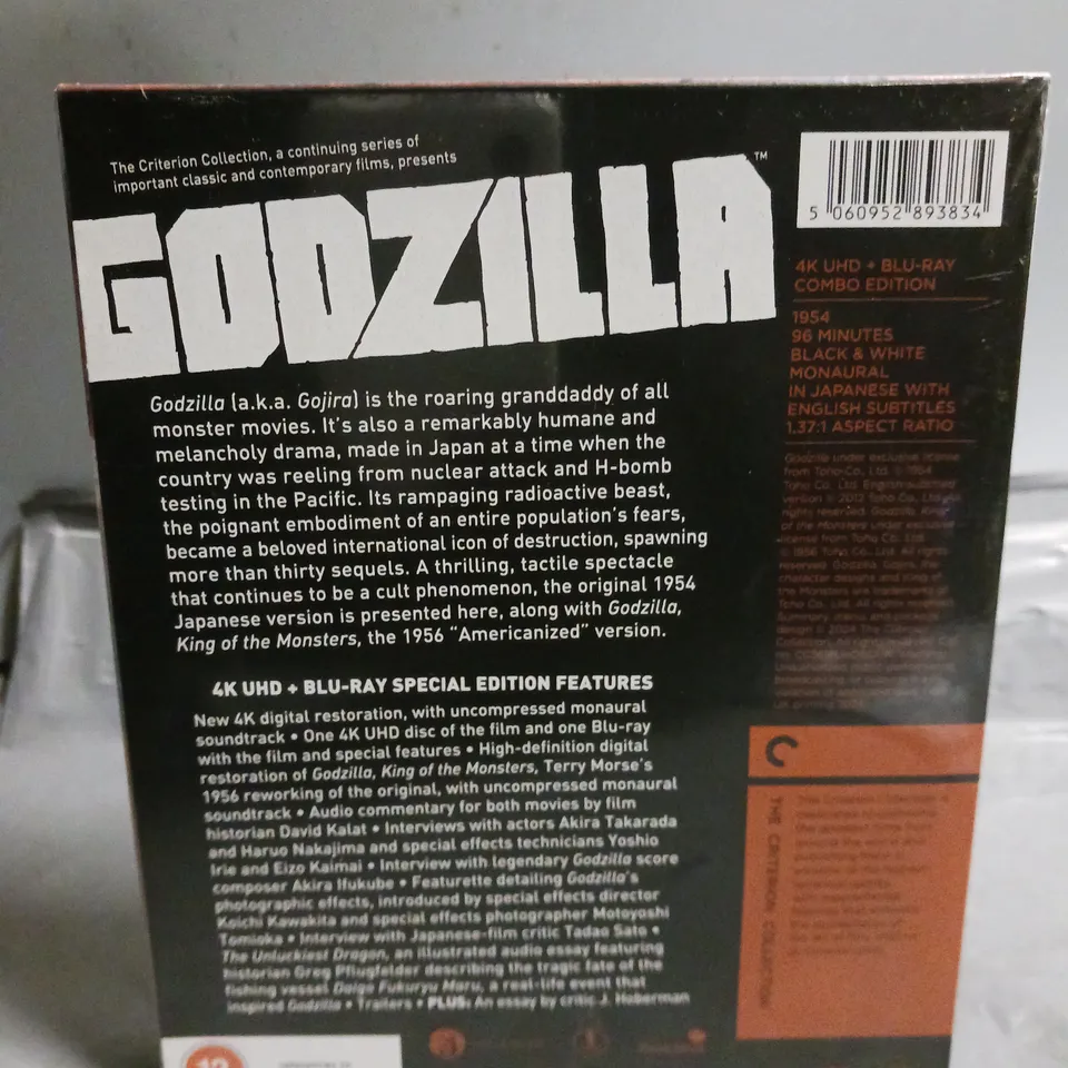 SEALED GODZILLA - THE CRITERION COLLECTION | 4K ULTRA HD BLU-RAY