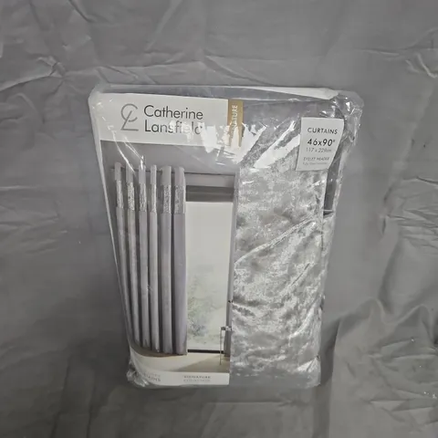 CATHERINE LANSFIELD CURTAINS – 46X90IN (117X229CM) EYELET HEADER, FULLY LINED