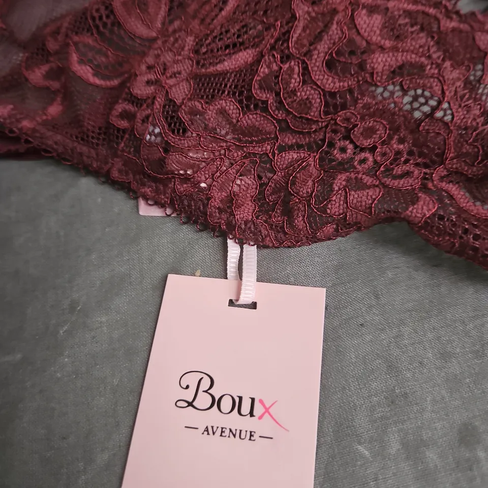 BOUX AVENUE BILLIE THONG – MAROON LACE, UK SIZE 14