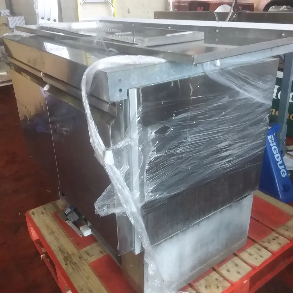 PREP TABLE WITH UNDERCOUNTER FRIDGES 
