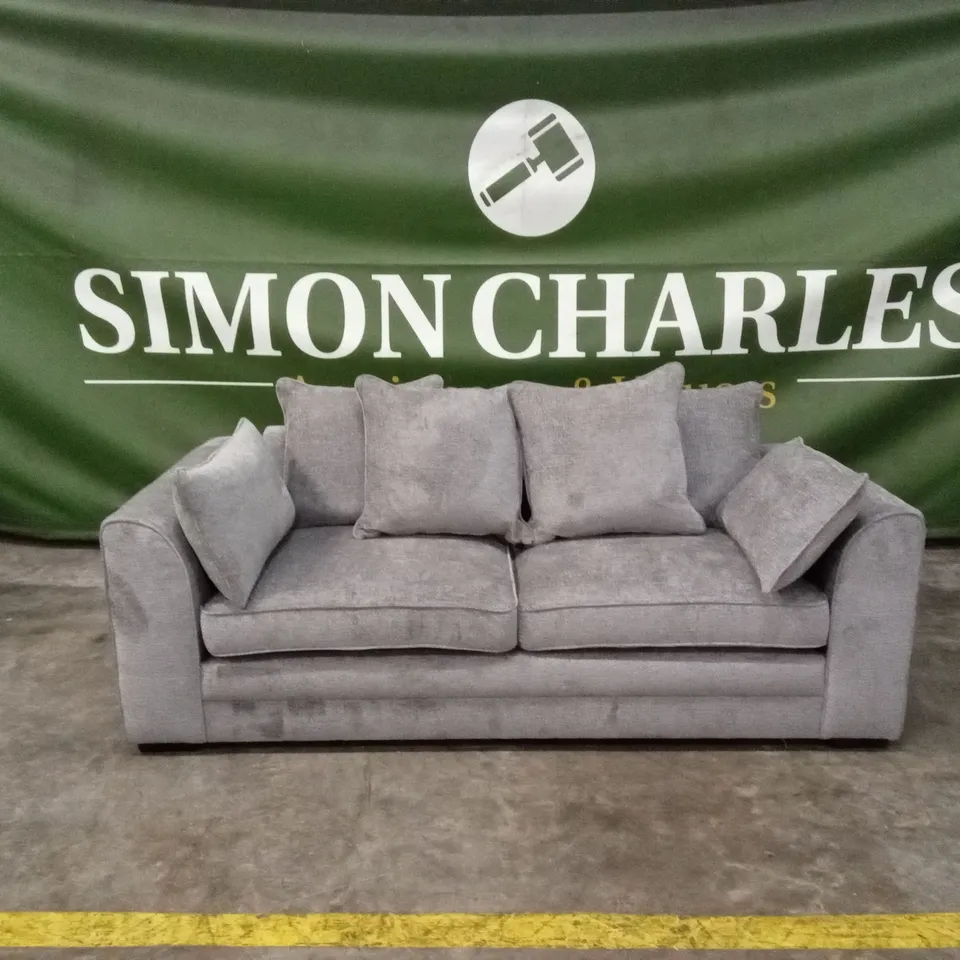SOHO FABRIC 3 SEATER SOFA - GREY RRP £849