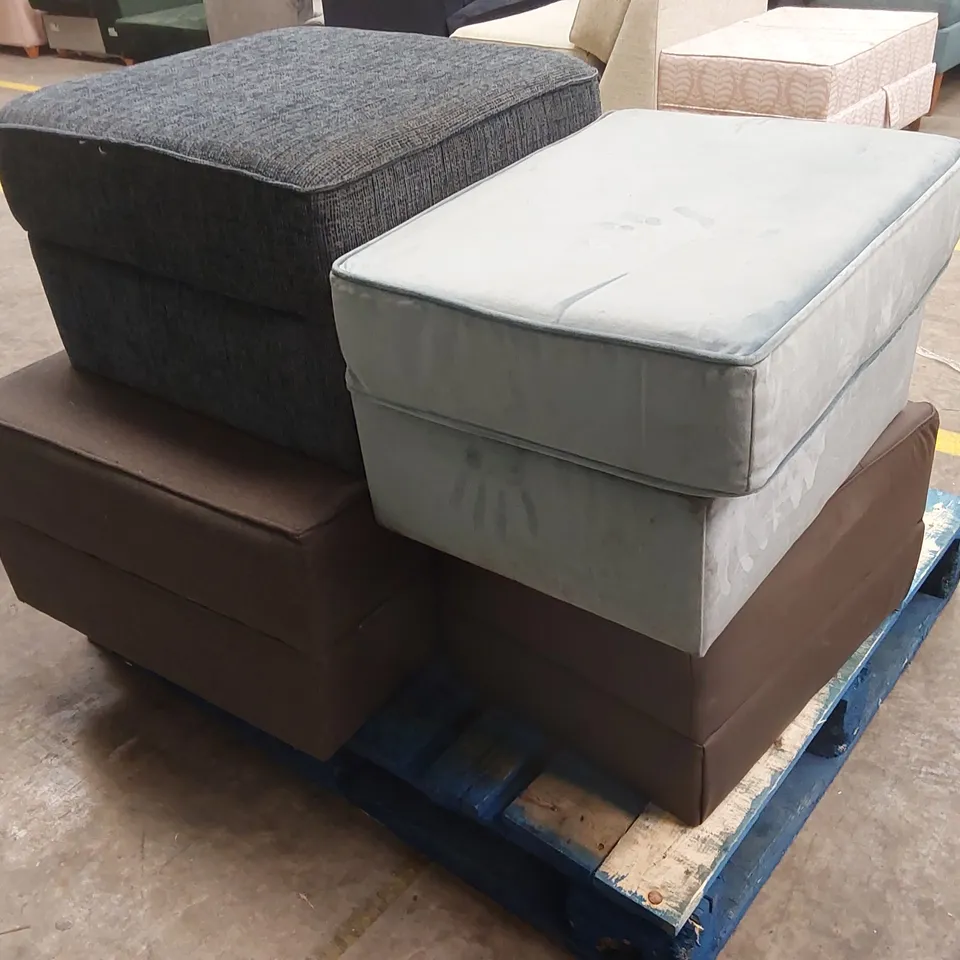 PALLET OF APPROXIMATELY 4 QUALITY DESIGNER FOOTSTOOLS