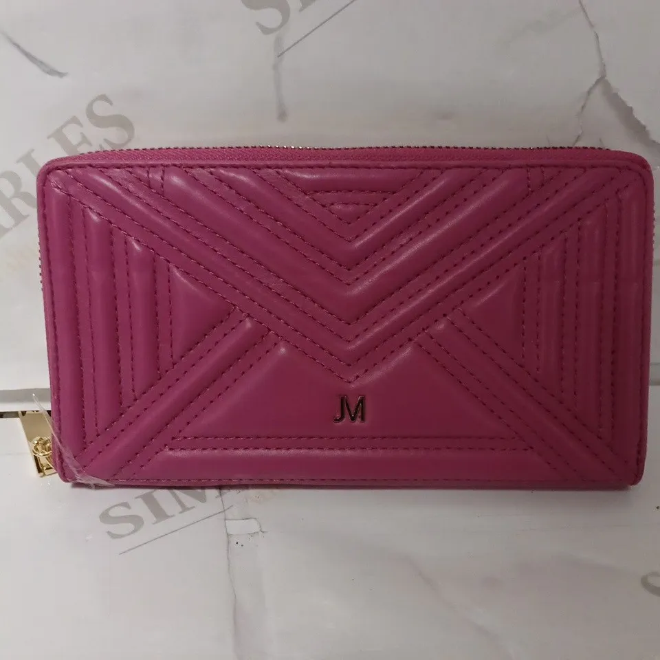 JULIEN MACDONALD LEATHER EFFECT PURSE IN PINK