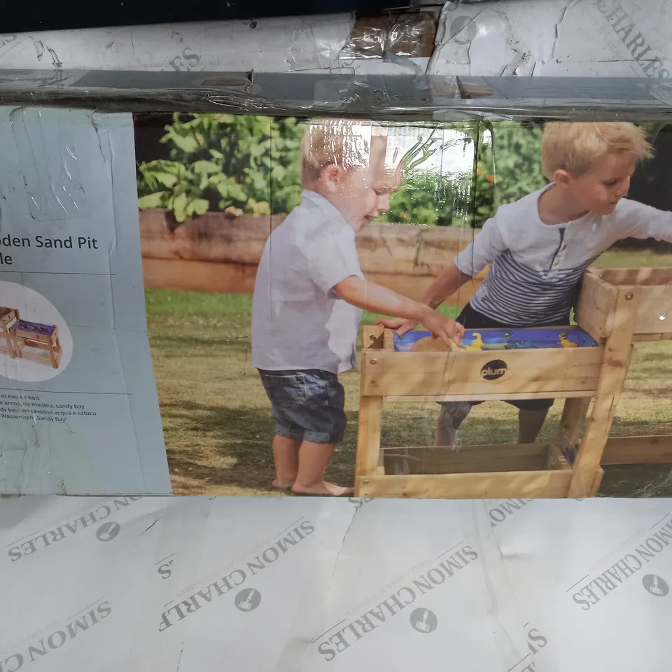 PLUM SANDY BAY WOODEN SAND PIT AND WATER TABLE 